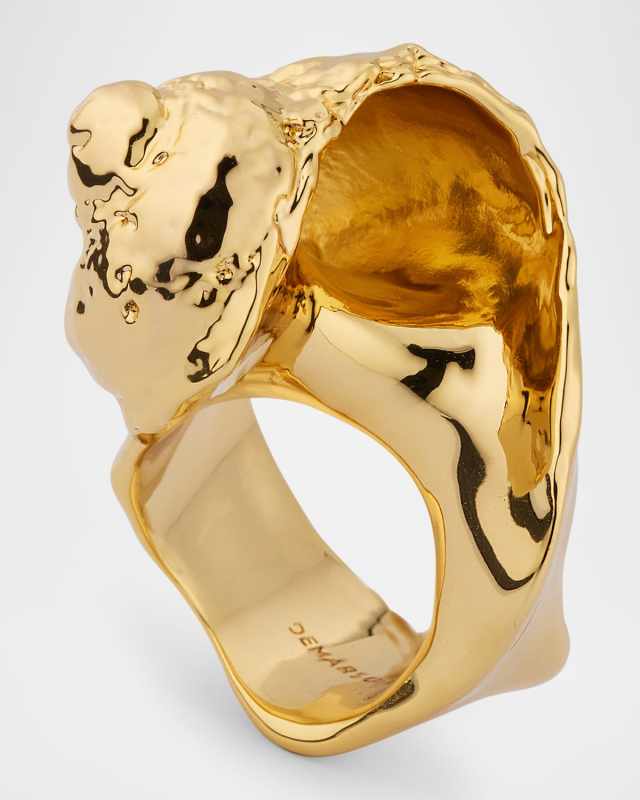 Gold Plated Shell Ring